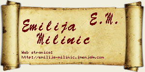 Emilija Milinić vizit kartica